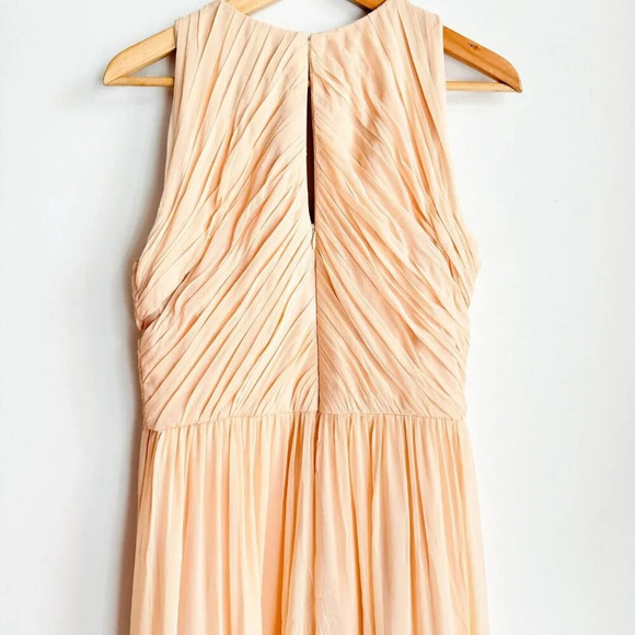 Anthropologie BHLDN Aurelie Light Blush Pink Silk Gown 8 - Picture 9 of 10